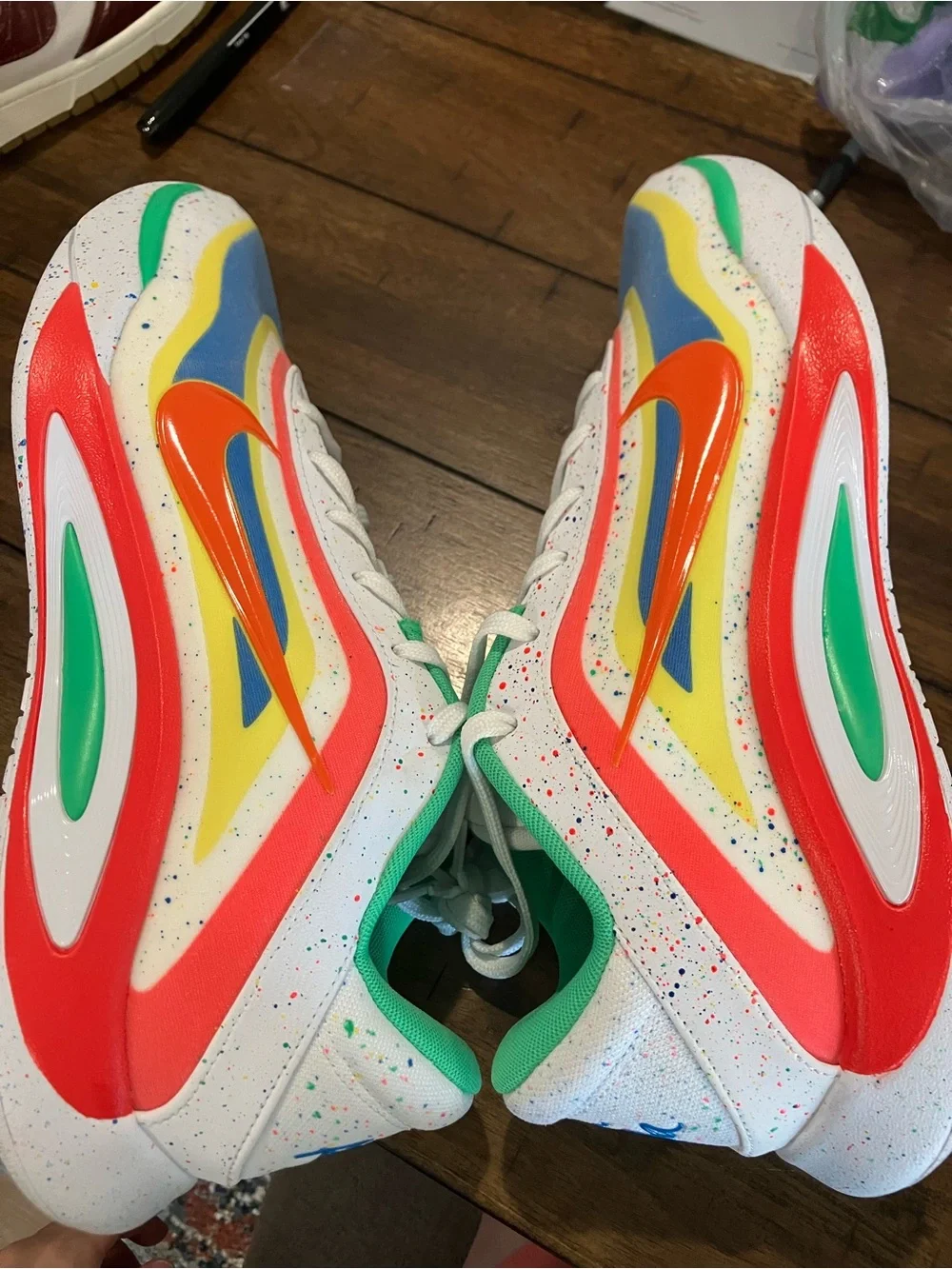 Women’s A’JA Wilson White Multi-Color basketball Sneakers Sz 11 No Box